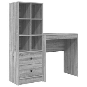 vidaXL Бюро Сив Сонома 115,5 x 40 x 127 см 2 бр.