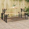 vidaXL Крак за бирена маса 2 pcs Черно 39 x 3 x 75 см