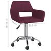 vidaXL Въртящи се трапезни столове, 4 бр, лилави, текстил