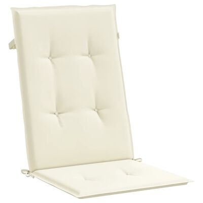 vidaXL Възглавници за стол с облегалка 6 бр кремави 120x50x3 см плат