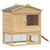 vidaXL Кокошарник Кафяво 75 x 60 x 89 см Масивна борова дървесина