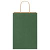 vidaXL Хартиени торбички 250 бр с дръжки зелени 21x11x31 см