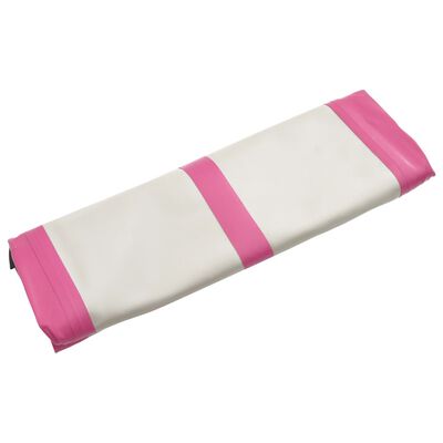 vidaXL Надуваем дюшек за гимнастика с помпа, 300x100x15 см, PVC, розов