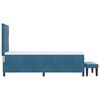 vidaXL Легло с пружинирана основа Тъмносиньо 80 x 200 cm Кадифе