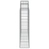 vidaXL Габионни кошници арка 5 бр 200x30x120/140см поцинковано желязо