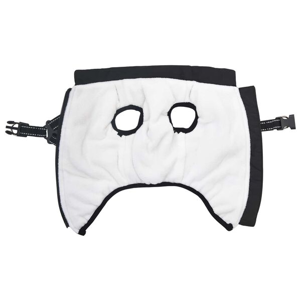 vidaXL Кучешко палто Черно L40 Флийс и полиестер