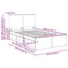 vidaXL Рамка за легло Сив Сонома 120 x 200 cm Солидно борово дърво
