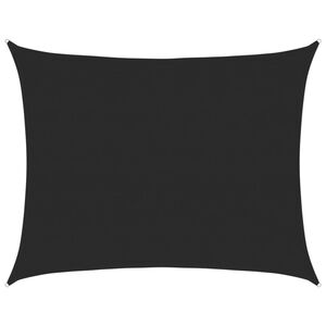 vidaXL Платно-сенник, 160 г/м&sup2;, правоъгълно, черно, 6x8 м, HDPE