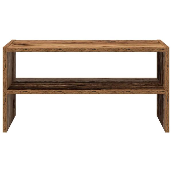 vidaXL Стелаж за обувки, стифиращи, старо дърво, 60x30x30,5 см