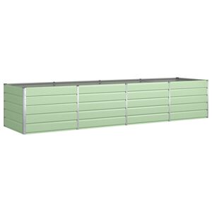 vidaXL Кашпа Пастелно зелено 385 x 100 x 75 см Галванизирана стомана
