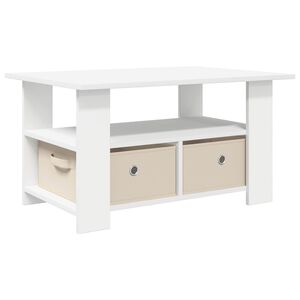 vidaXL Масичка за кафе Бяло 77 x 55 x 42 см Инженерна дървесина