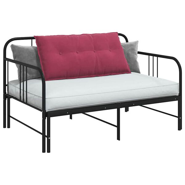 vidaXL Възглавница за гръб Виненочервен 100 x 50 cm Кордюрова тъкан