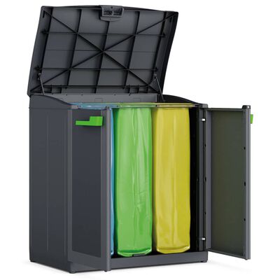 Keter Шкаф за рециклиране Moby Compact Recycling System, сив, 100 см