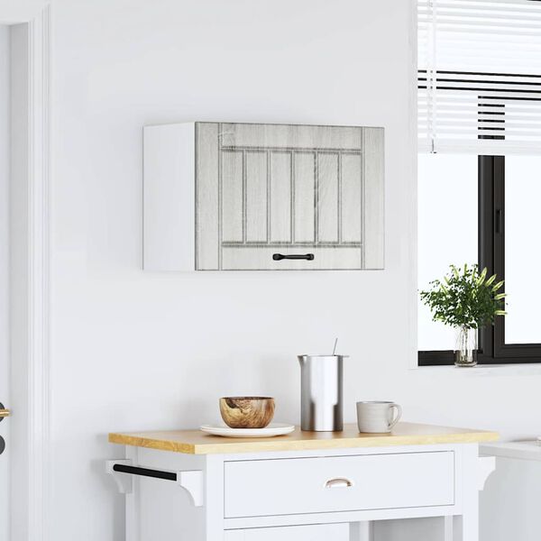 vidaXL Кухненски стенен шкаф Lucca, сив сонома, инженерно дърво