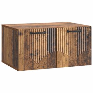 vidaXL Стенно монтиран ТВ шкаф Старо дърво 59,5 x 41 x 30 см