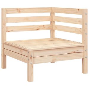 vidaXL Градински ъглов диван, бор масив