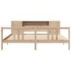 vidaXL Легло с етажерка за книги, без матрак, 180x200 см, бор масив