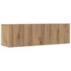 vidaXL ТВ шкафове за стенен монтаж, 2 бр, дъб артизан, 100x30x30 см