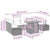 vidaXL Градински Софа Комплект със съхранение 8 pcs Черно Полиратан