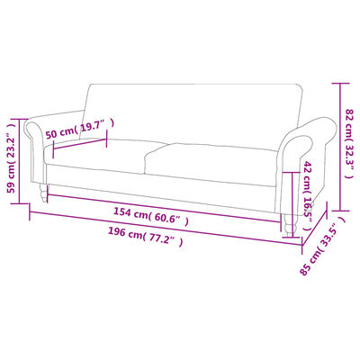 vidaXL Разгъваем 2-местен диван с подлакътници, изкуствен велур, кафяв