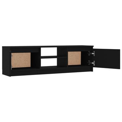 vidaXL ТВ шкаф, черен, 120x30x35,5 см, ПДЧ