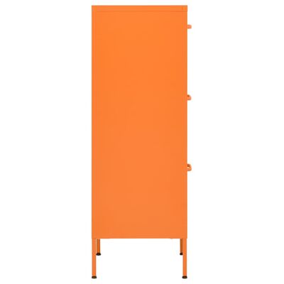 vidaXL Шкаф за съхранение, оранжев, 42,5x35x101,5 см, стомана