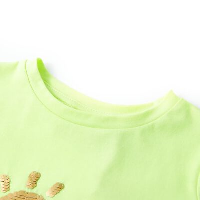 Детска тениска, неоновожълто, 92