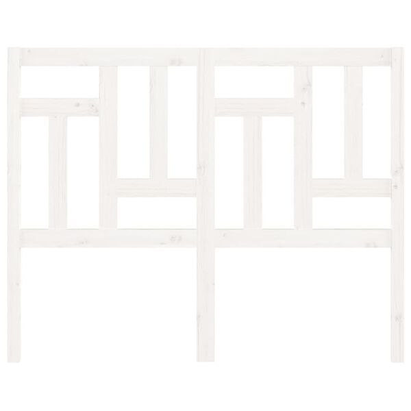 vidaXL Горна табла за легло, бяла, 205,5x4x100 см, бор масив