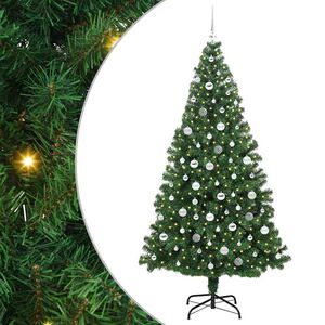 vidaXL С изкуствено коледно дърво с 300 LED светодиода Зелен 210 cm