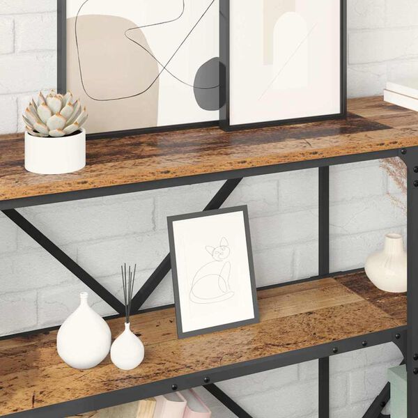 vidaXL Конзолна маса Старо дърво 180 x 30 x 75 см Инженерно дърво