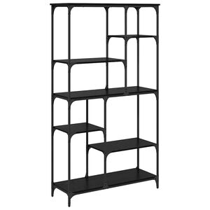 vidaXL Рафт за книги Черния дъб 99 x 35,5 x 176 cm Инженерно дърво