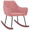 vidaXL Люлеещ стол, розов, кадифе