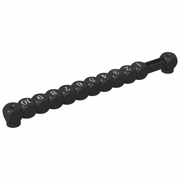 vidaXL Брой на футболна маса 2 pcs Черно 30 x 2,2 x 2,9 см Пластмаса