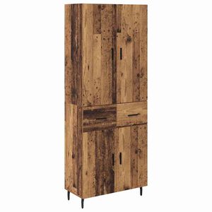 vidaXL Висок шкаф 2 бр. Старо дърво 69,5 x 34 x 180 см