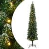 vidaXL Изкуствена тънка коледна елха, 300 LED, 180 см