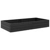 vidaXL Повдигнато легло Черно 151 x 75,5 x 25 см ПП
