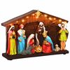 vidaXL Коледна сцена Рождество SALO 31 x 7,5 x 21,5 cm Смола