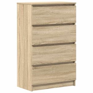 vidaXL Сайдборд, сонома дъб, 60x35x98,5 см, инженерно дърво