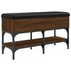 vidaXL Пейка за обувки, кафяв дъб, 82x32x45 см, инженерно дърво