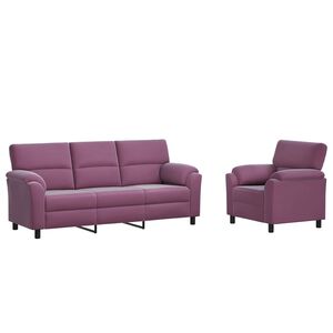 vidaXL Комплект дивани 2 pcs Лилаво Кадифе