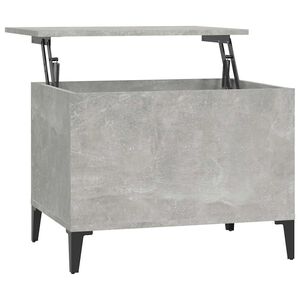 vidaXL Кафе маса, бетонно сива, 60x44,5x45 см, инженерно дърво