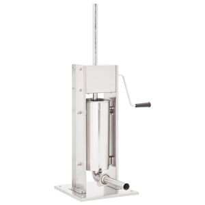 vidaXL Ръчна пълначка за наденици, сребриста, 5 л, неръждаема стомана