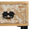 vidaXL Бюро, мангово дърво масив и естествена кожа, 117x50x76 cм