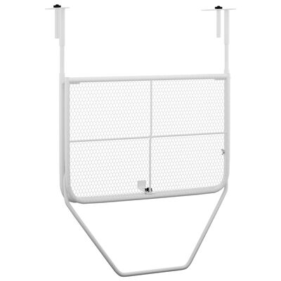 vidaXL Балконска масичка, бяла, 60x40 см, стомана