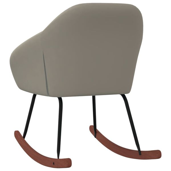 vidaXL Люлеещ се стол, светлосив, текстил