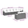 vidaXL Градински диван с възглавници, 8 части, бежов полиратан