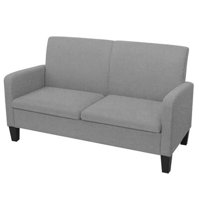 vidaXL Двуместен диван, 135х65х76 см, светлосив