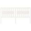 vidaXL Горна табла за легло, бяла, 185,5x4x100 см, бор масив