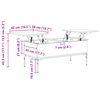 vidaXL Маса за кафе опушен дъб 100x50x45 см инженерно дърво и метал