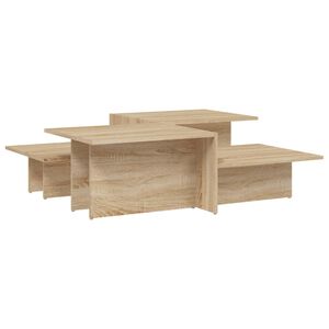 vidaXL Кафе маси, 2 бр, дъб сонома, инженерно дърво